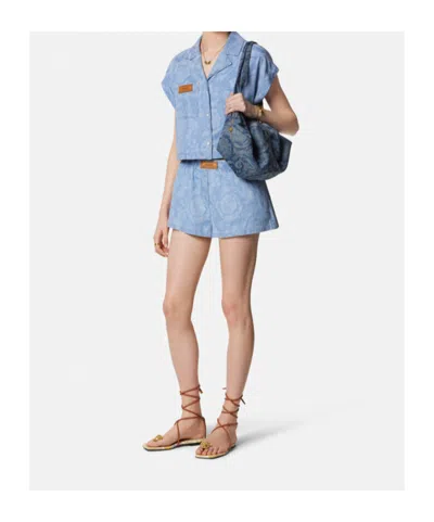 Versace Barocco Jacquard Chambray Boxer Shorts