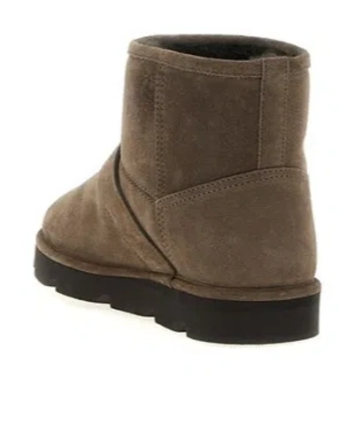 Brunello Cucinelli Monile Detailed Buckle Strap Ankle Boots In Brown