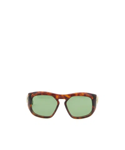 Valentino Sunglasses With Tortoiseshell Frame And Green Lenses