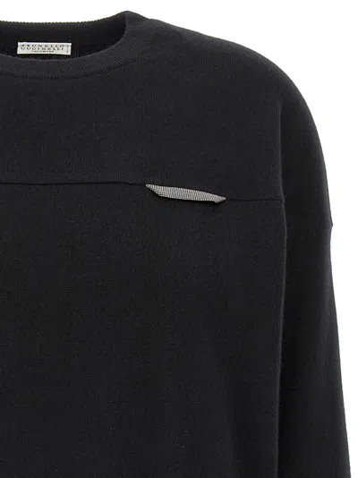 Brunello Cucinelli Monile Detailed Cropped Sweater