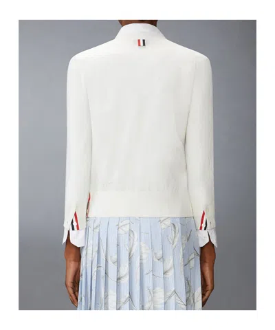 Thom Browne Feather-intarsia Cotton Cardigan