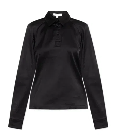 Jw Anderson Satin Wrap Skirt In Black