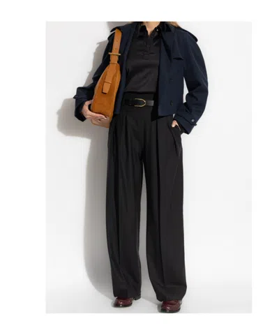 Jw Anderson Satin Wrap Skirt In Black