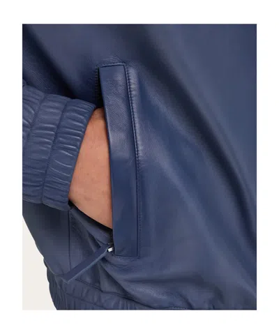 Ferragamo Nappa Blouson In Blue