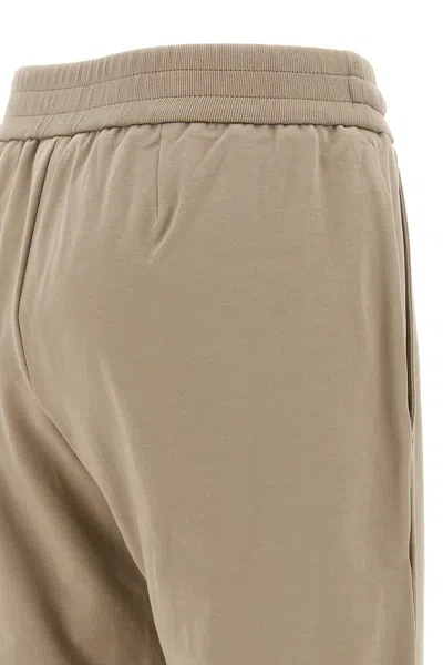 Brunello Cucinelli Elastic Waistband Rolled Cuffs Side Pockets In Brown