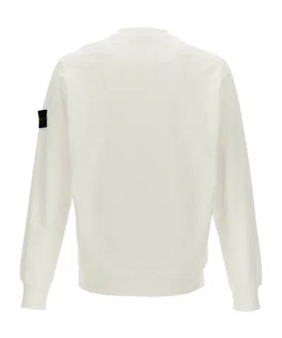 Stone Island Logo Sweatshirt In White