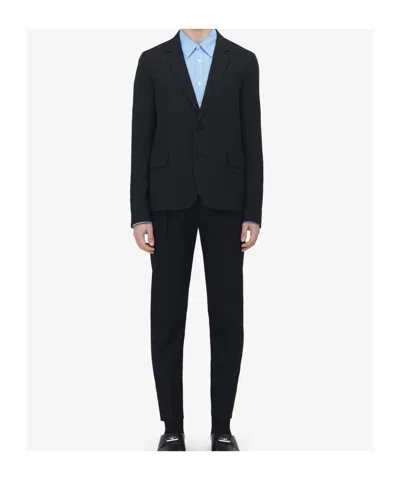 Alexander Mcqueen Skull-print Single-breasted Blazer In Blue