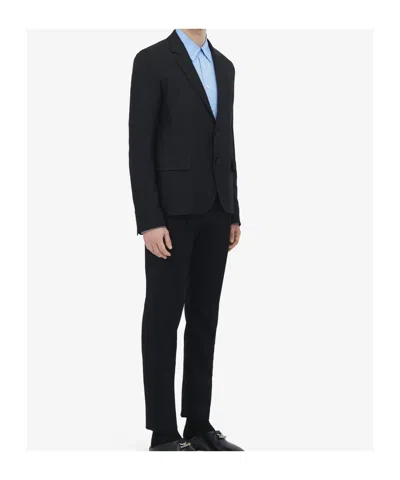 Alexander Mcqueen Skull-print Single-breasted Blazer In Blue