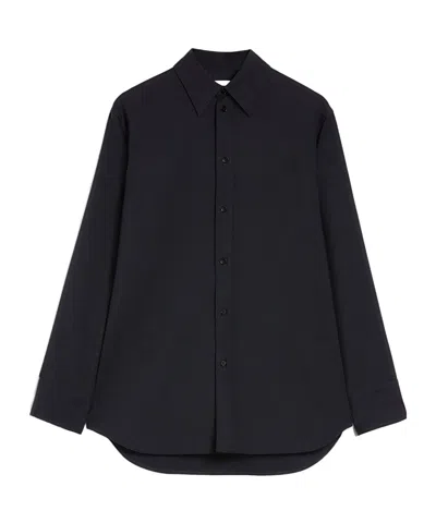 Jil Sander Long-sleeve Cotton Shirt In Black