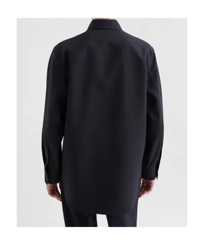 Jil Sander Long-sleeve Cotton Shirt In Black