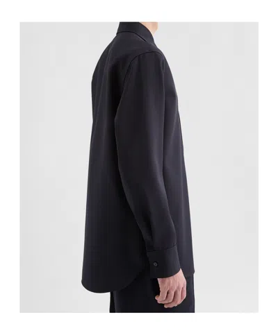 Jil Sander Long-sleeve Cotton Shirt In Black