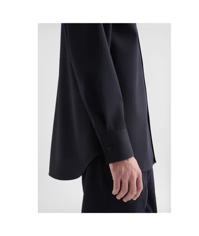 Jil Sander Long-sleeve Cotton Shirt In Black