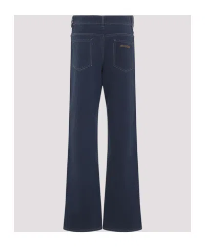Miu Miu Wide-leg Mid-waist Denim Trousers In Blue
