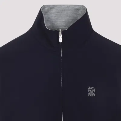 Brunello Cucinelli Water-resistant Long-sleeve Jacket In Black