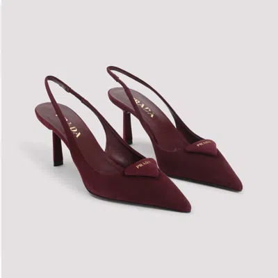 Prada Women Triangle Logo Slingback