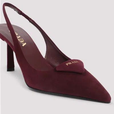 Prada Women Triangle Logo Slingback