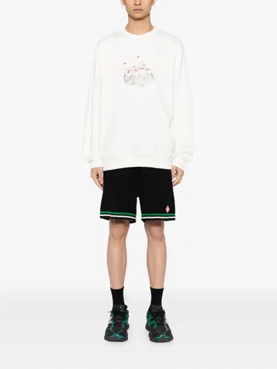 Drôle De Monsieur Cocktail-print Sweatshirt In White