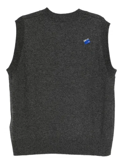 Ader Error Knitted Vest In Gray