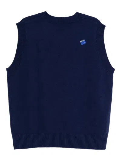 Ader Error Knitted Vest In Blue