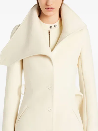 Courrèges Asymmetrical-collar Coat In Neutral