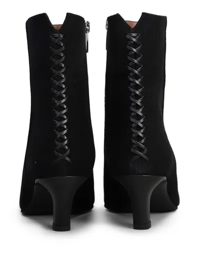 Evaluna 55mm Suede Ankle Boots In Black