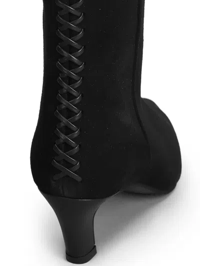 Evaluna 55mm Suede Ankle Boots In Black