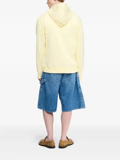 Jw Anderson Logo Embroidery Hoodie In Nude