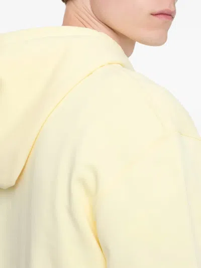 Jw Anderson Logo Embroidery Hoodie In Nude