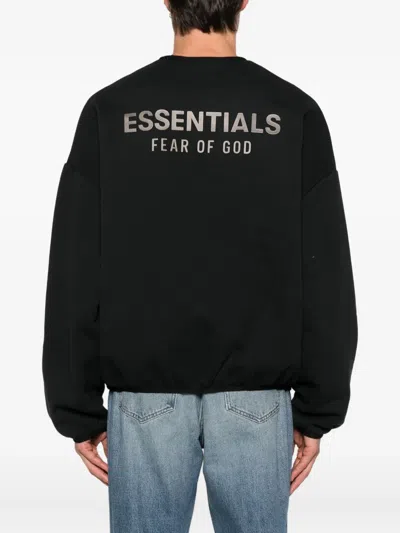 Essentials Logo-print Sweatshirt In Black