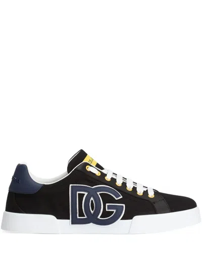 Dolce & Gabbana Logoed Sneakers In Black