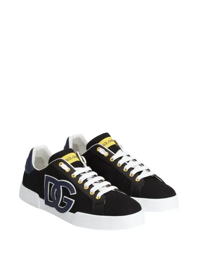 Dolce & Gabbana Logoed Sneakers In Black