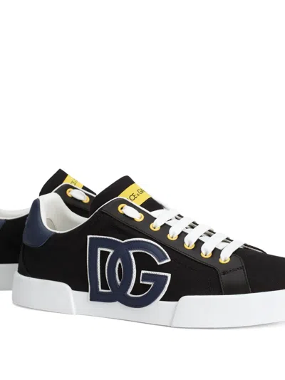 Dolce & Gabbana Logoed Sneakers In Black