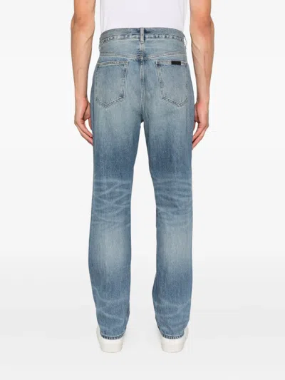 Essentials Logo-patch Jeans In Blue