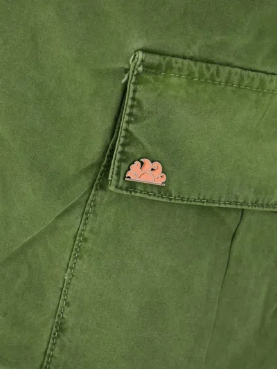 Sundek Cargo Pocket Striped Shorts In Green