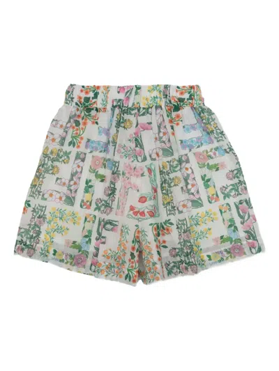 Fendi Floral-print Elasticated-waist Shorts In Multi