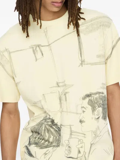 Jw Anderson Printed T-shirt In Yellow