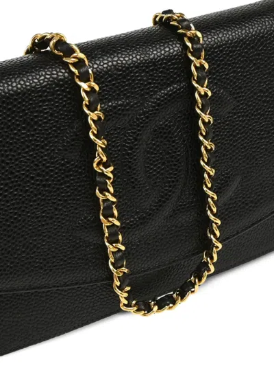 Pre-owned Chanel 2002 Timeless Chain On Wallet Shoulder Bag