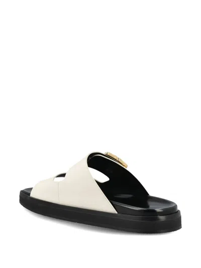 Givenchy Liquid 4g-embellishment Buckle Slides In Neutral