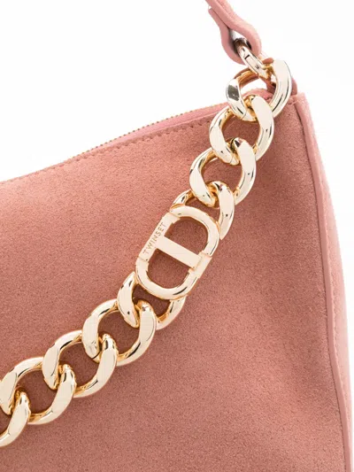 Twinset Liliane Chain-embellished Suede Shoulder Bag