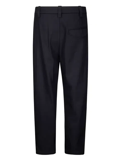 Apc Renato Tapered Pleated Cotton And Wool-blend Twill Trousers In Black
