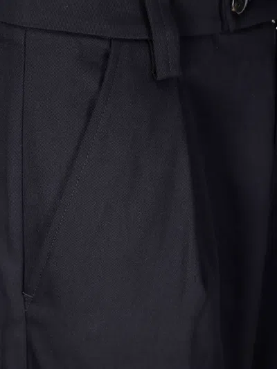 Apc Renato Tapered Pleated Cotton And Wool-blend Twill Trousers In Black