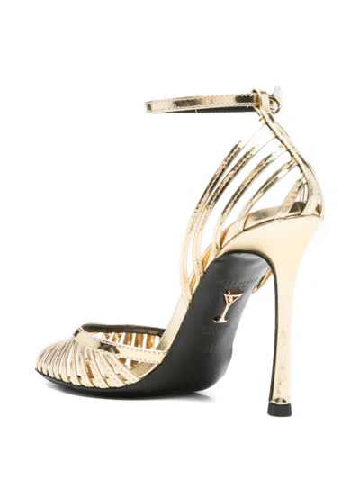 Retroféte Leather Caged Ankle-strap Sandals