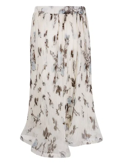P.a.r.o.s.h P. A.r. O.s. H. Chifon Poly Fantasy Skirt In Multi