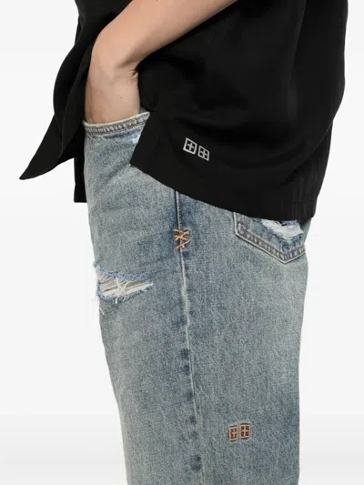 Ksubi Distressed-detail Jeans In Blue