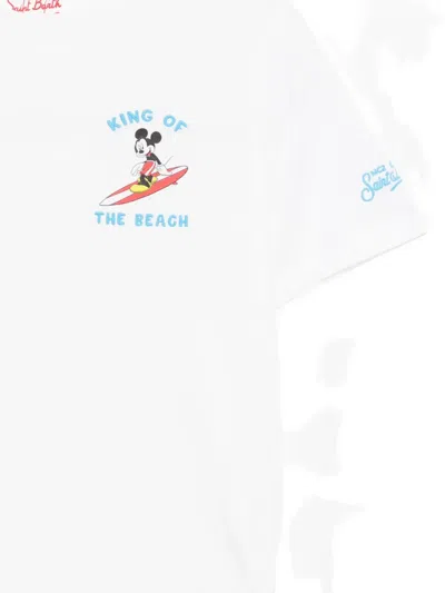 Mc2 Saint Barth Embroidered T-shirt In White