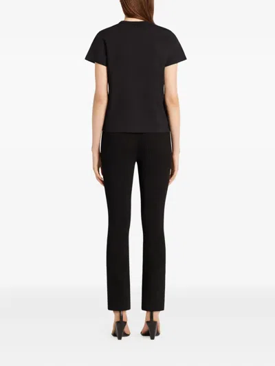 Courrèges Ribbed Flared Trousers In Black