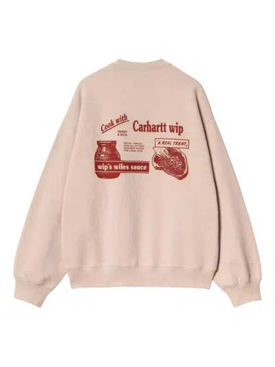 Carhartt Graphic-print Crew-neck Sweatshirt In Brown
