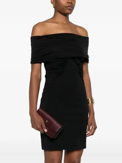 Max Mara Busta Leather Clutch In Brown