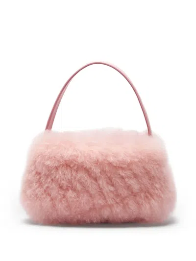 Blumarine Logo-charm Faux-fur Bag
