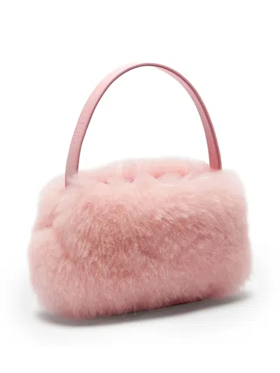 Blumarine Logo-charm Faux-fur Bag